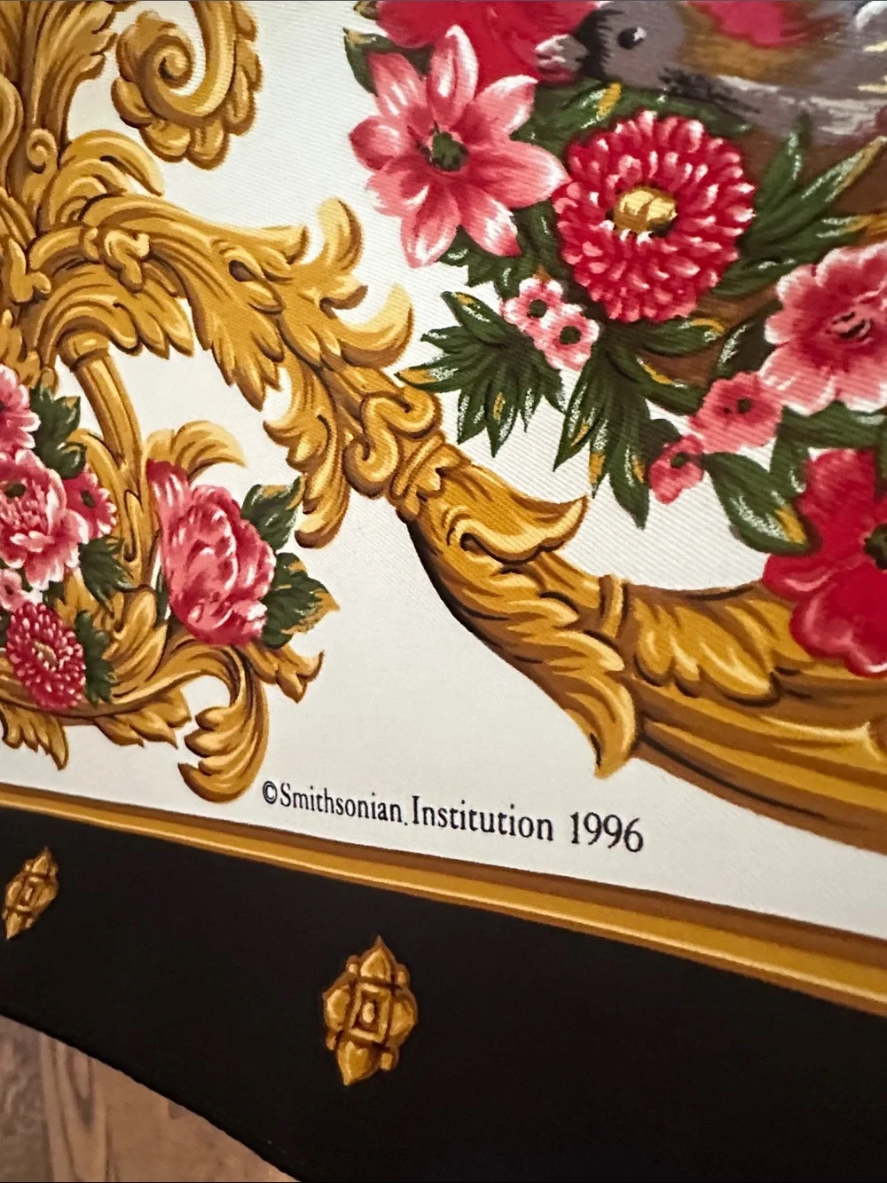 Smithsonian Institution 100% silk twill scarf
